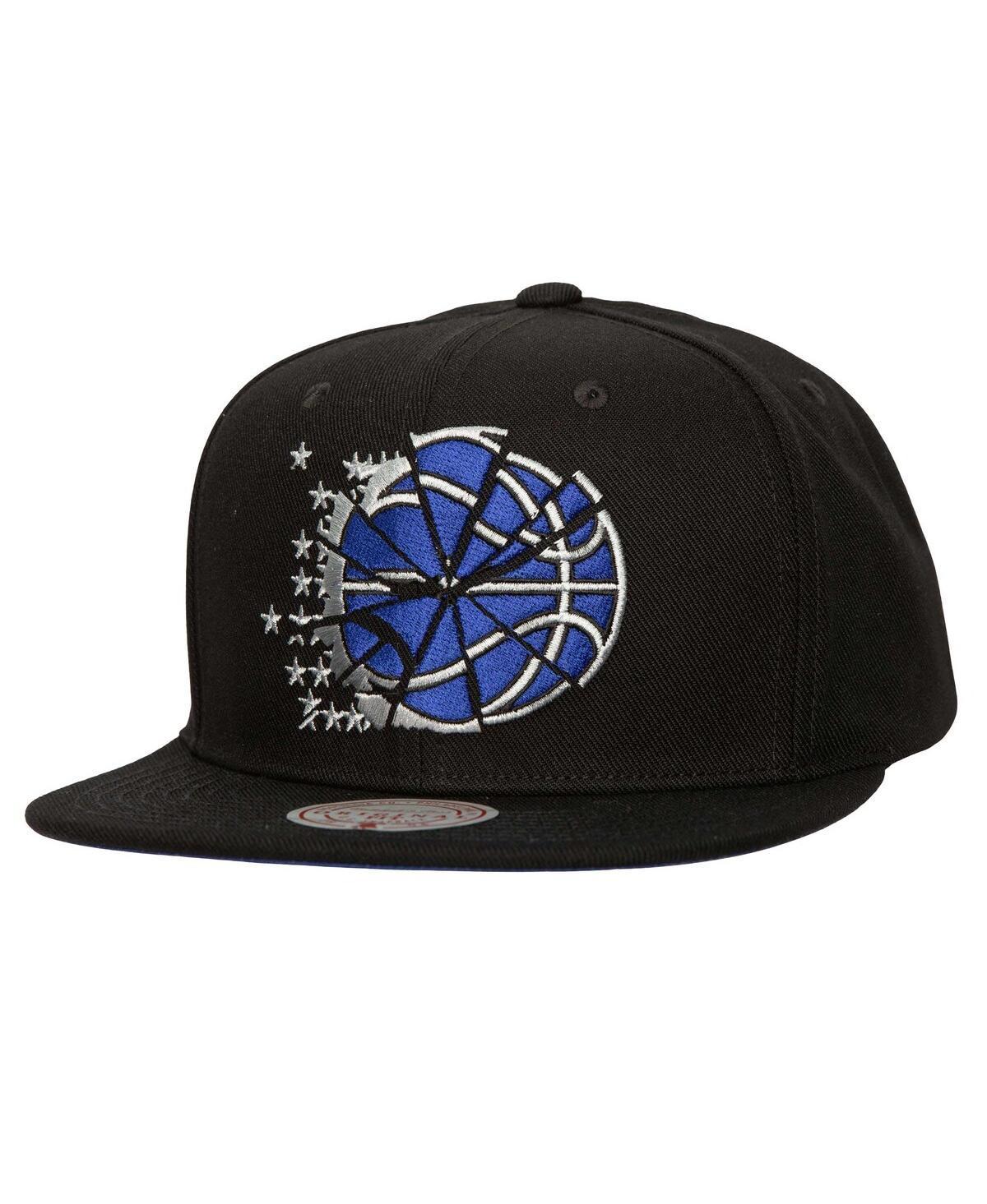 Mitchell & Ness Mens Black Orlando Magic Shattered Snapback Hat Product Image