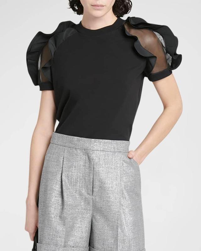 Ruffle Short-Sleeve Blouse Product Image