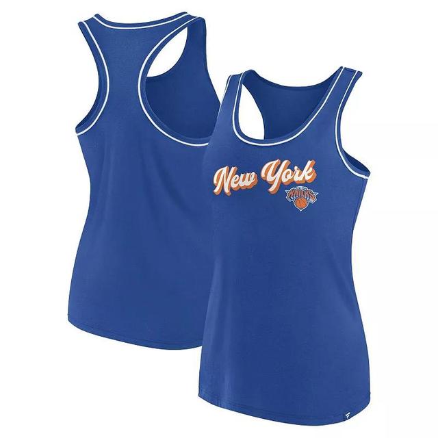 Womens Fanatics Branded New York Knicks Wordmark Logo Racerback Tank Top Product Image