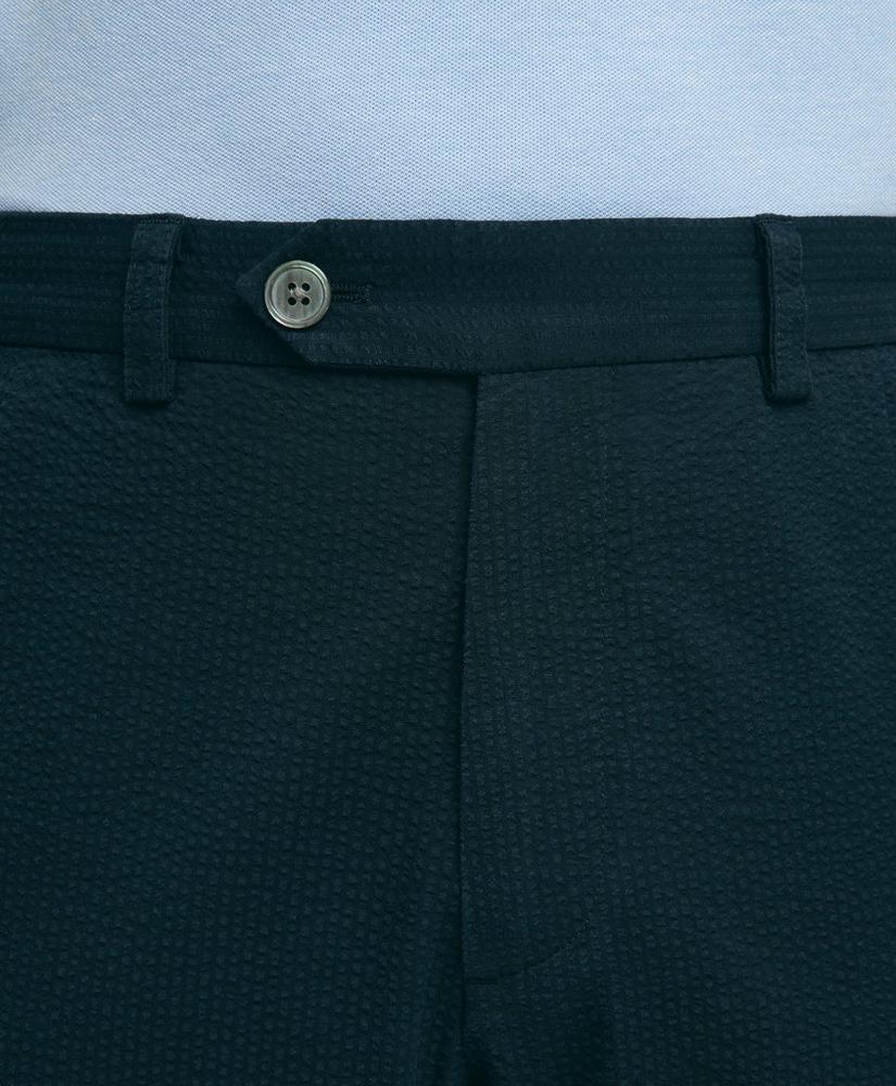 Slim Fit Cotton Seersucker Pants Product Image