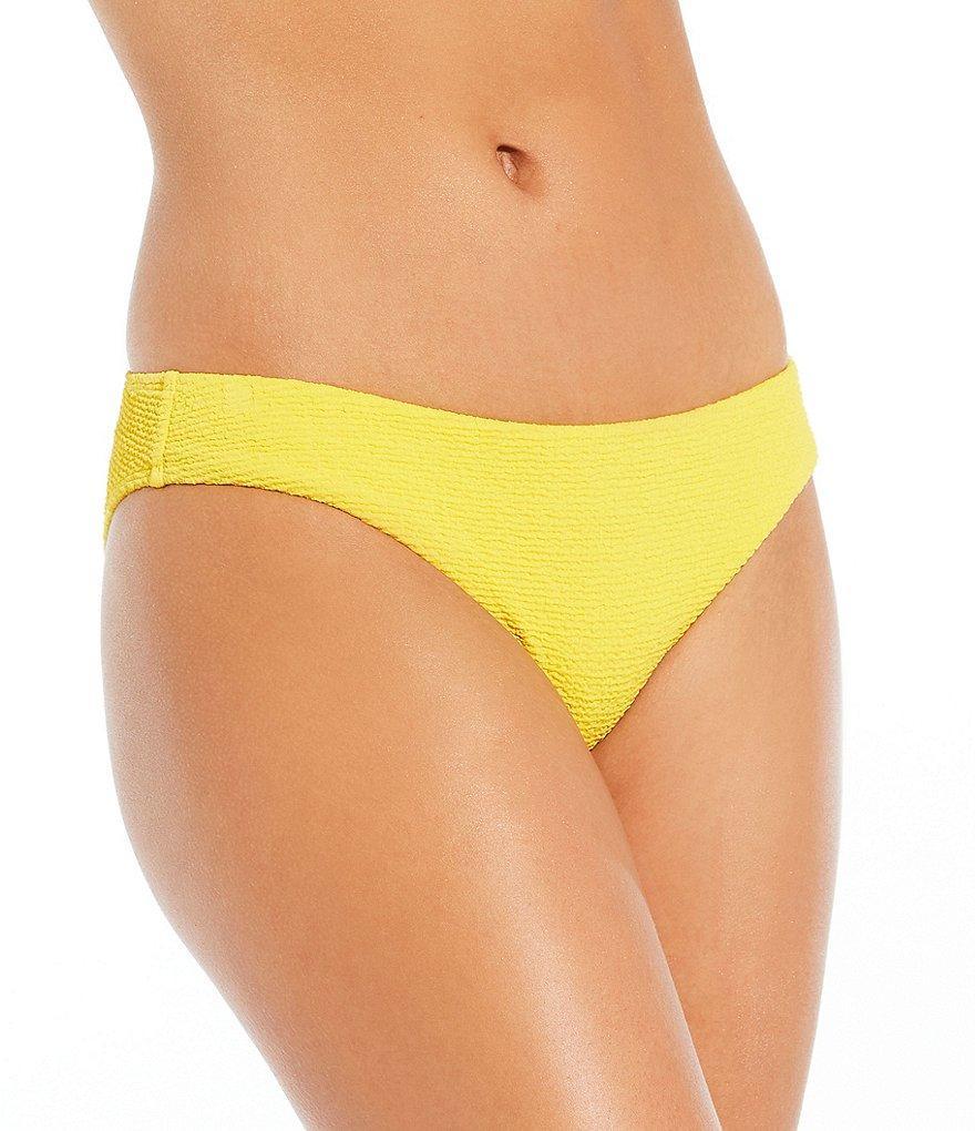 GB Solid Scrunchie Textured Classic Hipster Swim Bottom Product Image