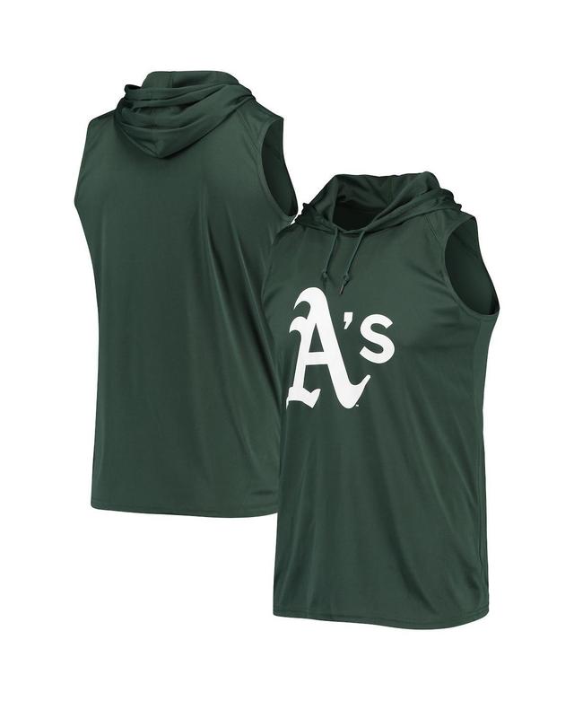 Mens Stitches Oakland Athletics Sleeveless Pullover Hoodie Product Image