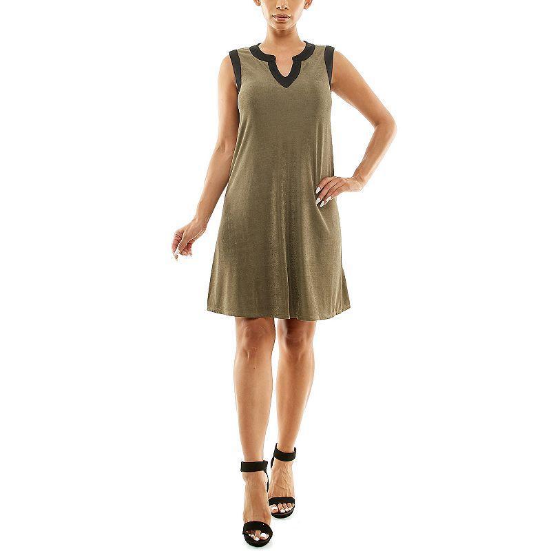 Womens Nina Leonard Mandarin Collar Dress Product Image