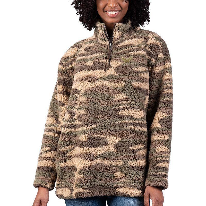 Womens G-III Sports by Carl Banks Camo Washington Capitals Sherpa Quarter-Zip Jacket Product Image