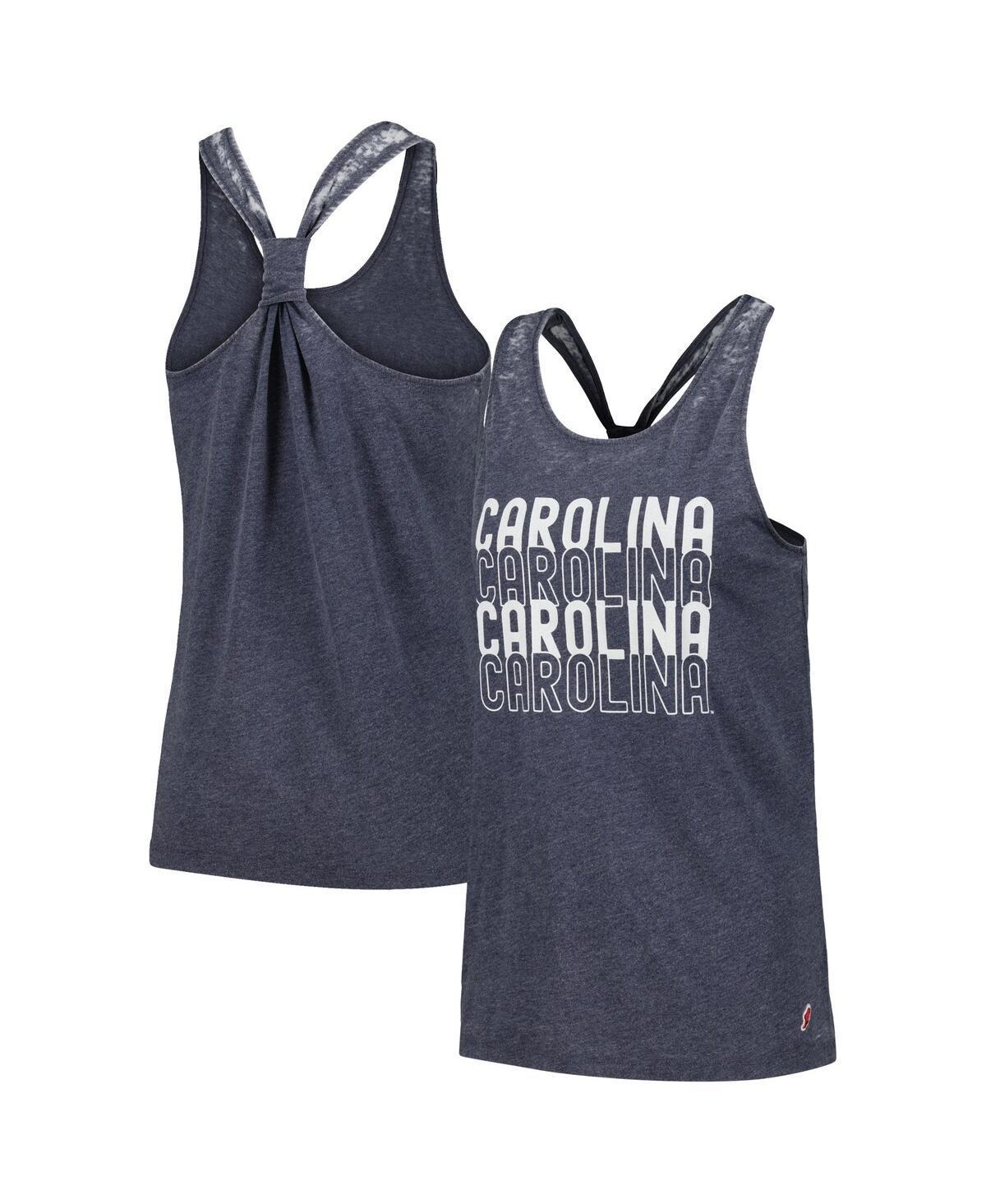 Womens League Collegiate Wear Navy North Carolina Tar Heels Stacked Name Racerback Tank Top Product Image