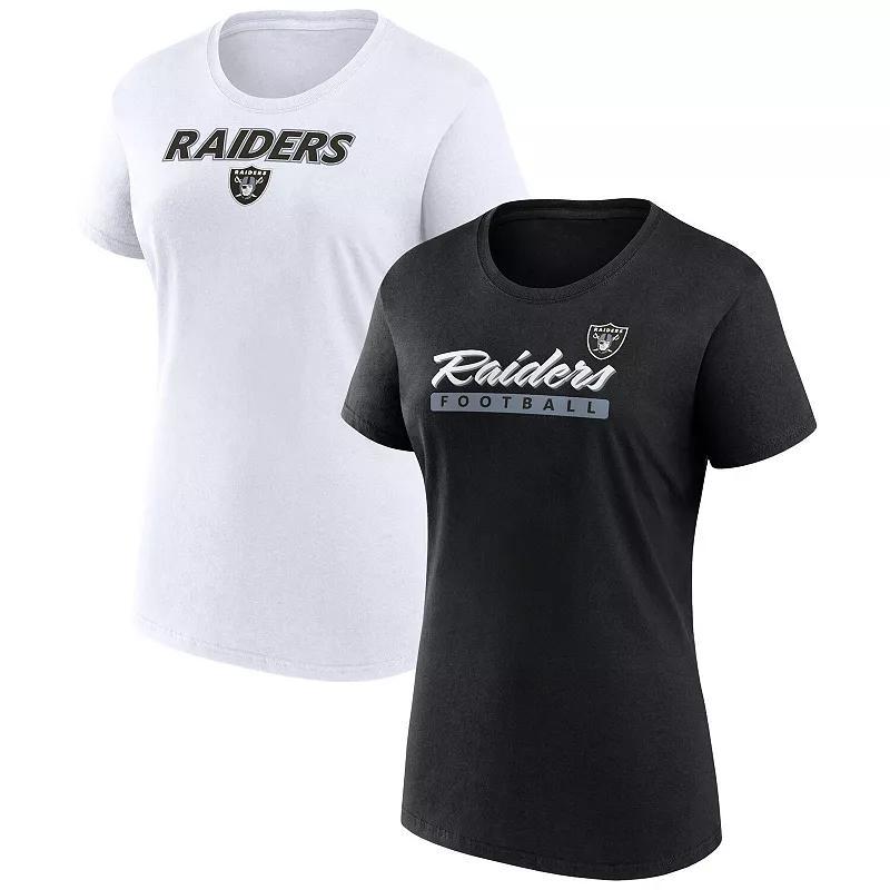 Womens Fanatics Branded Las Vegas Raiders Risk T-Shirt Combo Pack Product Image