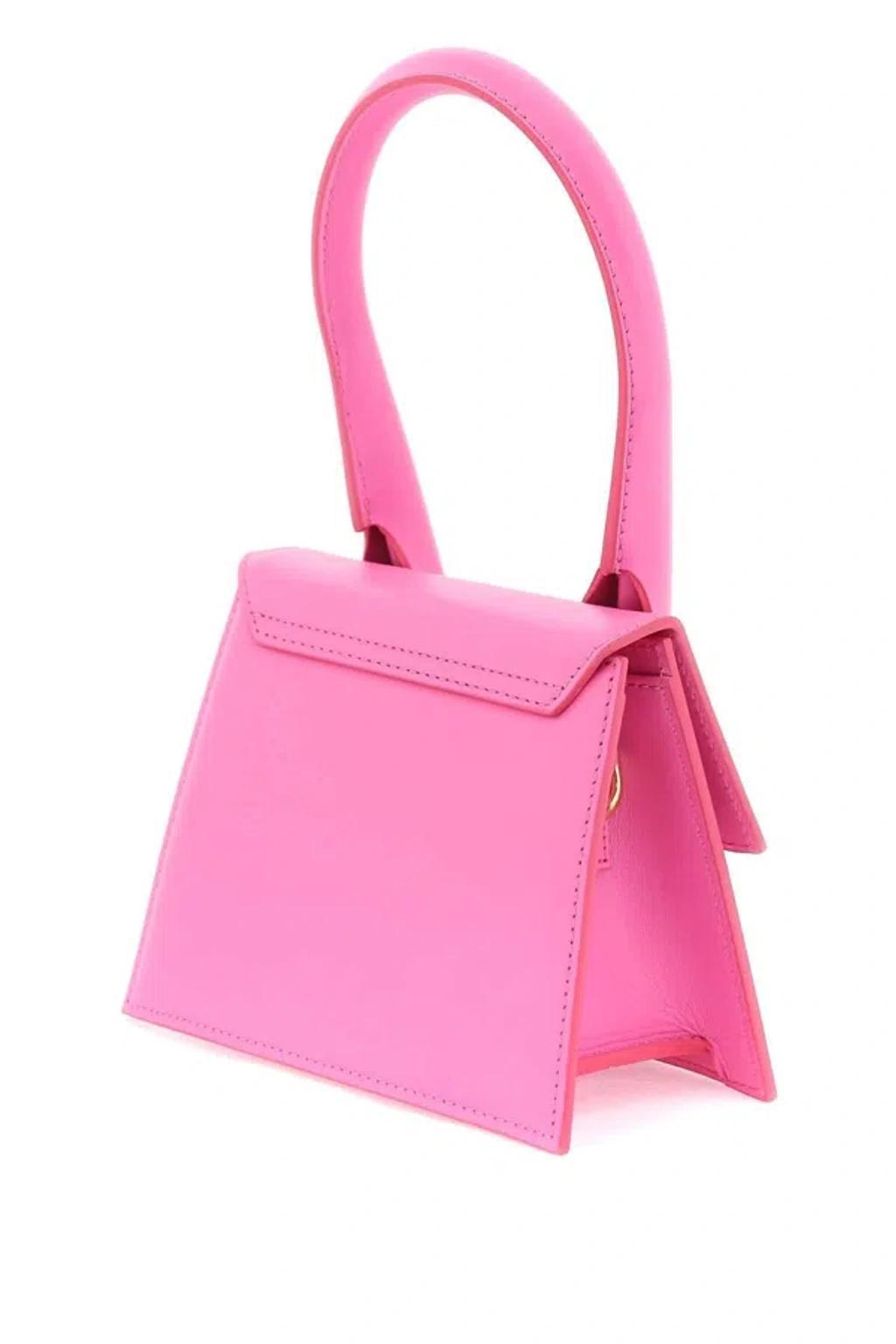 JACQUEMUS Le Chiquito Moyen Leather Bag In Pink Product Image