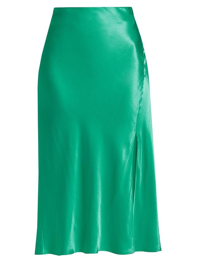 Womens Maya Satin Bias-Cut Midi-Skirt Product Image