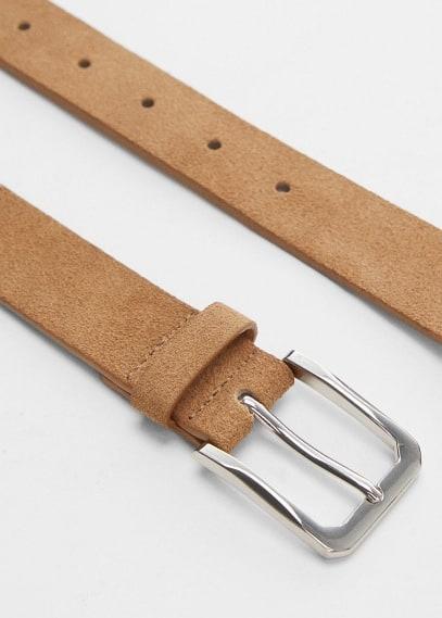 MANGO MAN - Suede belt beigeMen Product Image