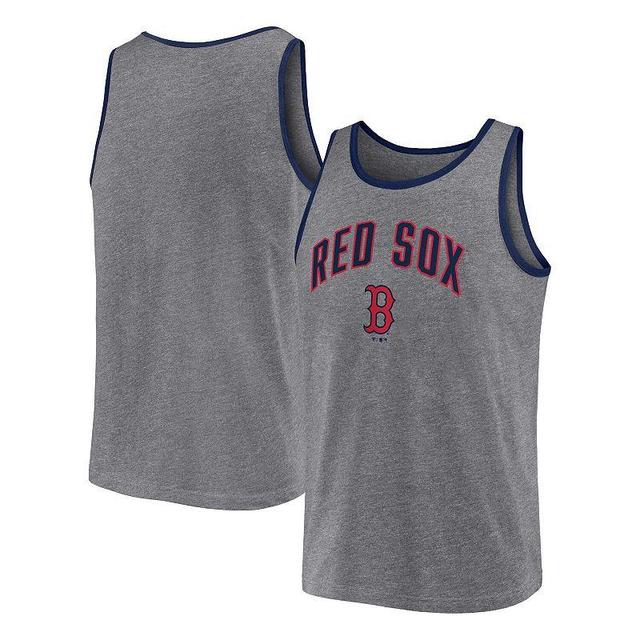 Mens Fanatics Branded Heather Gray Boston Red Sox Primary Tank Top Product Image