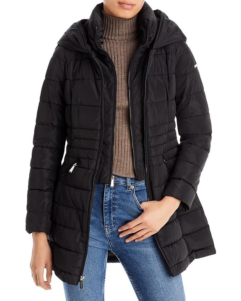 Laundry by Shelli Segal 3/4 Bibbed Puffer Jacket Product Image