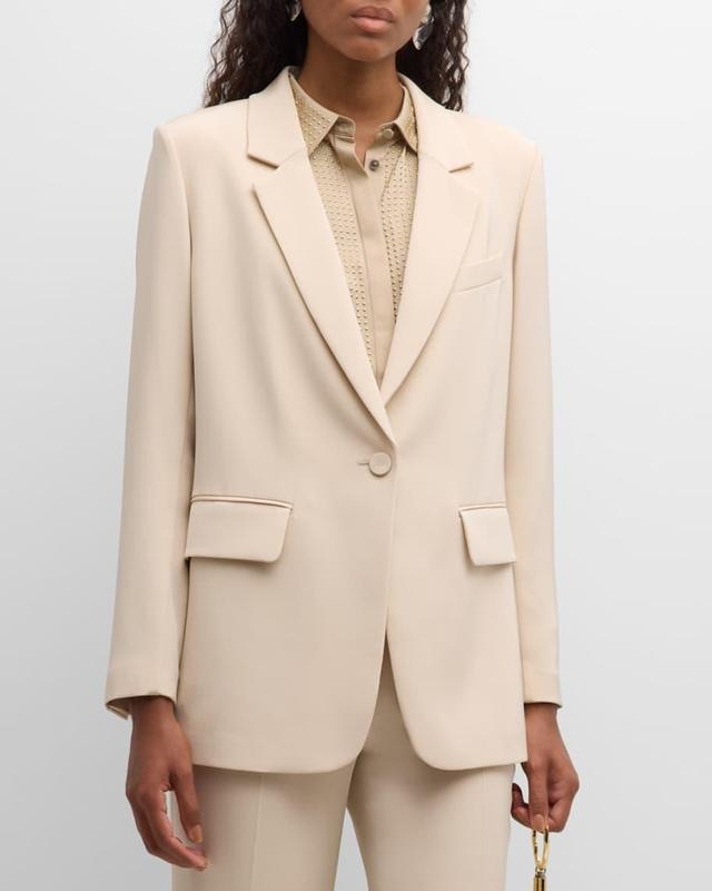 Holland Single-Button Stretch Silk Jacket Product Image