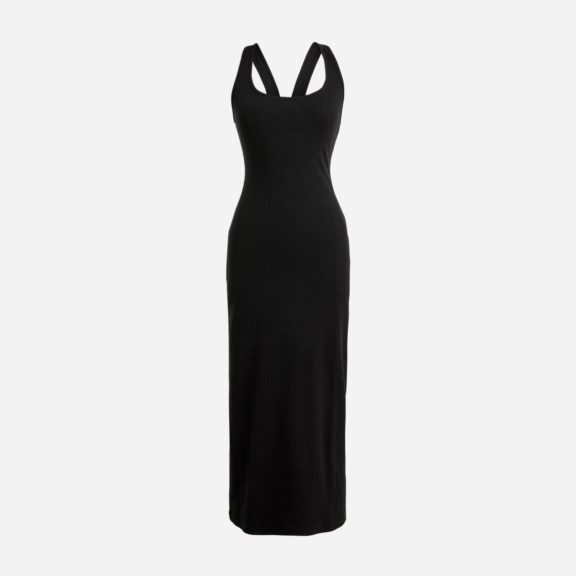 Cross-back midi dress in vintage rib Product Image