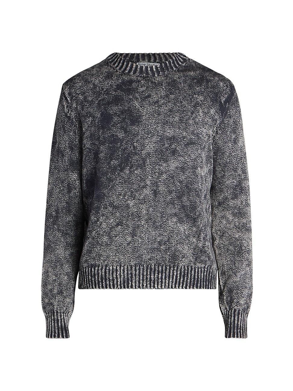 Mens Acid Wash Crewneck Sweater Product Image