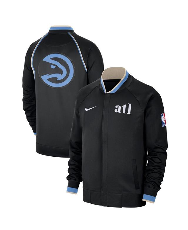 Mens Nike Black Atlanta Hawks 2023/24 City Edition Authentic Showtime Performance Raglan Full-Zip Jacket Product Image