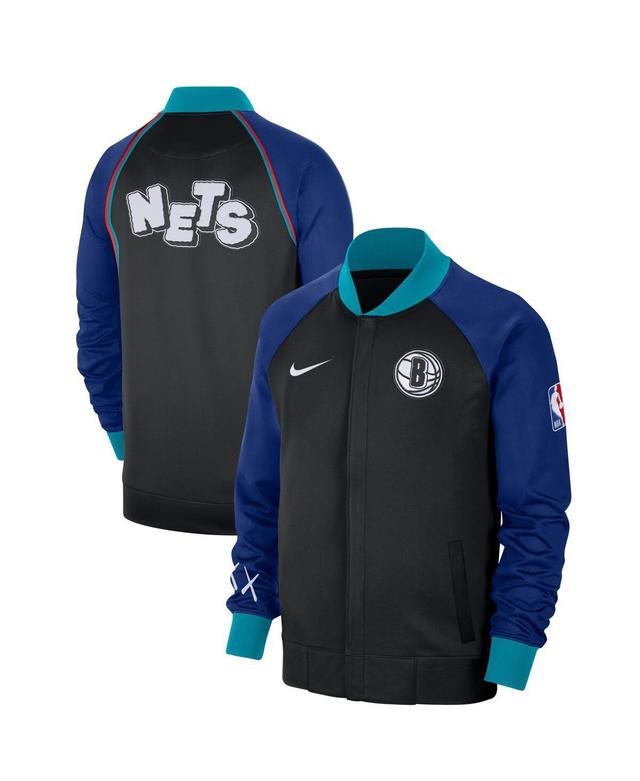 Mens Nike Black Brooklyn Nets 2023/24 City Edition Authentic Showtime Performance Raglan Full-Zip Jacket Product Image