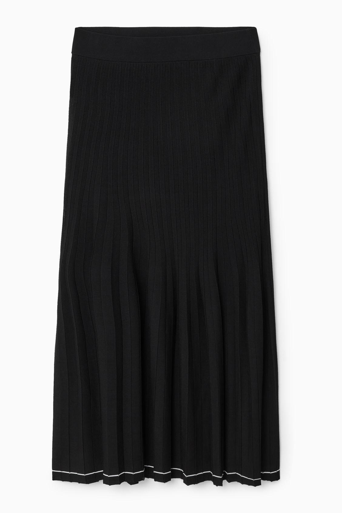 PLEATED KNITTED MIDI SKIRT product image