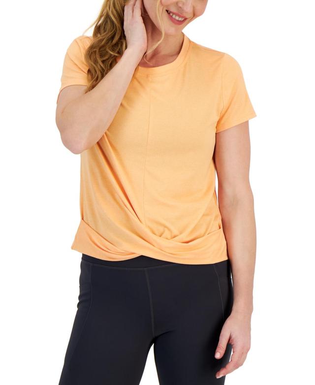 Women's Twist-Front Performance T-Shirt, Created for Macy's Product Image