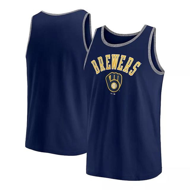 Mens Fanatics Milwaukee Brewers Bet Tank Top Blue Product Image