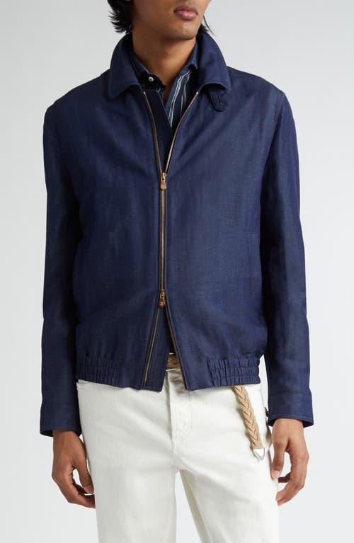 Mens Wool-Linen Bomber Jacket Product Image