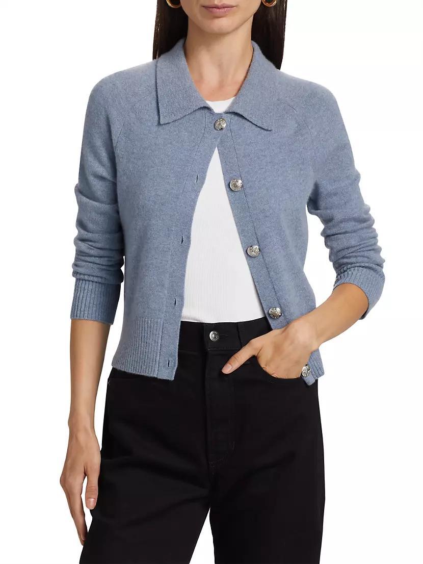 Cheshire Cashmere Spread-Collar Cardigan Product Image