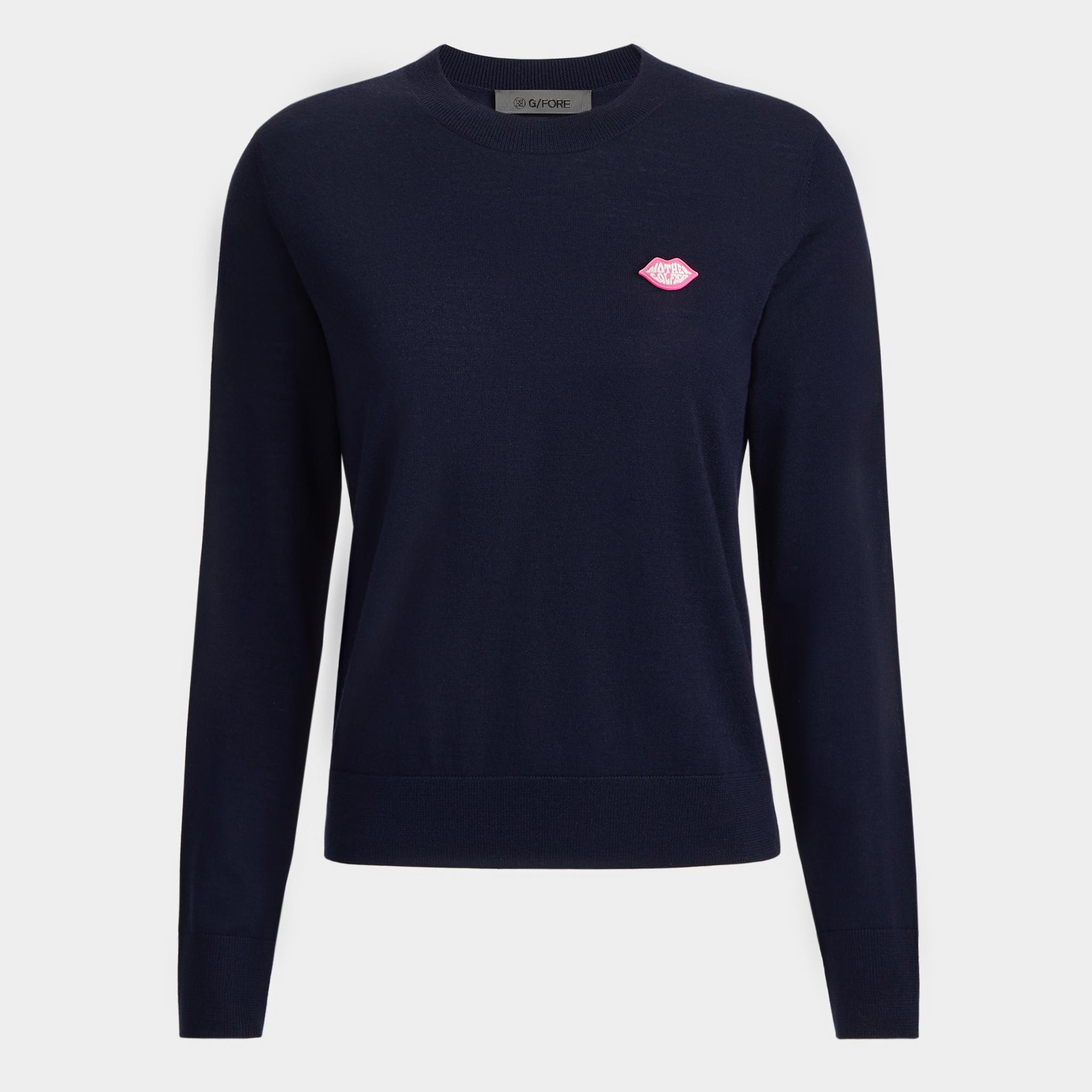 MOTHER GOLFER MERINO WOOL CREWNECK SWEATER Product Image