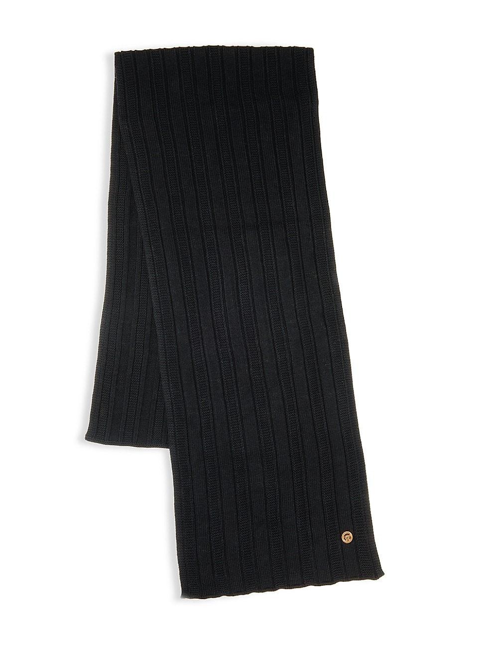 Mens Flat-Rib Wool Scarf Product Image