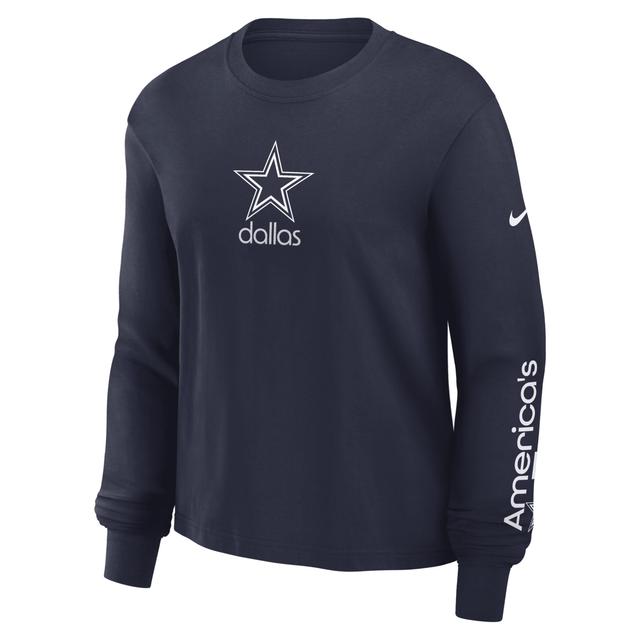 Dallas Cowboys Boxy Nike Womens NFL Long-Sleeve T-Shirt Product Image