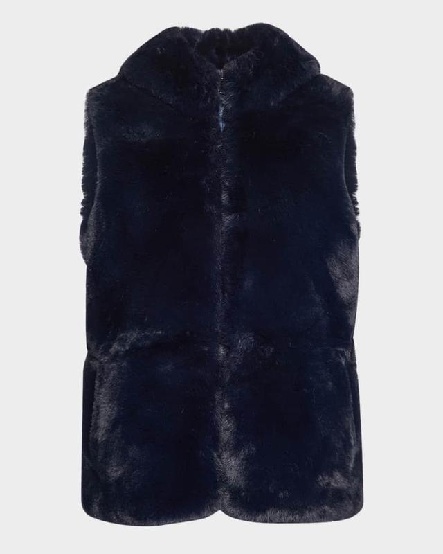 Plush Faux Fur Reversible Vest Product Image