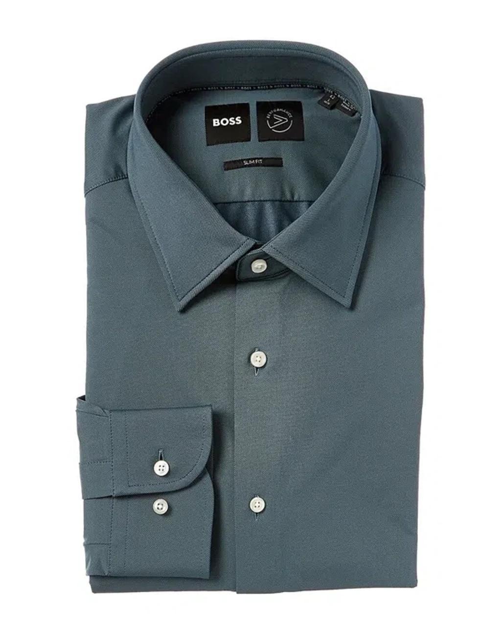 Slim Fit Dress Shirt In Green product image