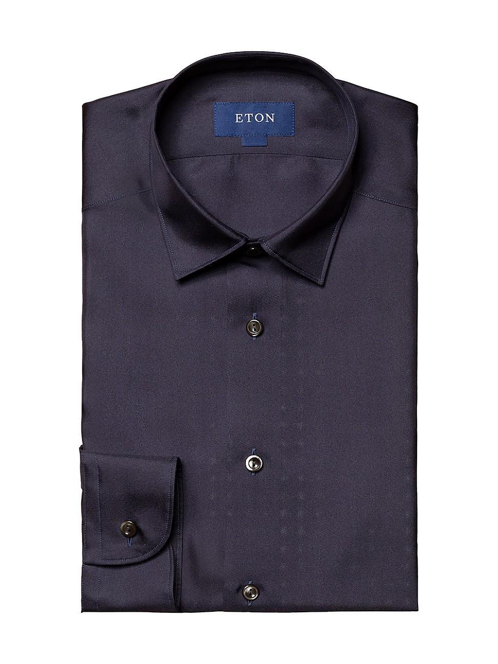 Mens Slim-Fit Silk Dress Shirt Product Image