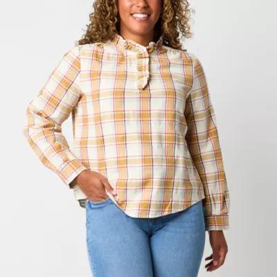 St. John's Bay Womens Long Sleeve Blouse Product Image