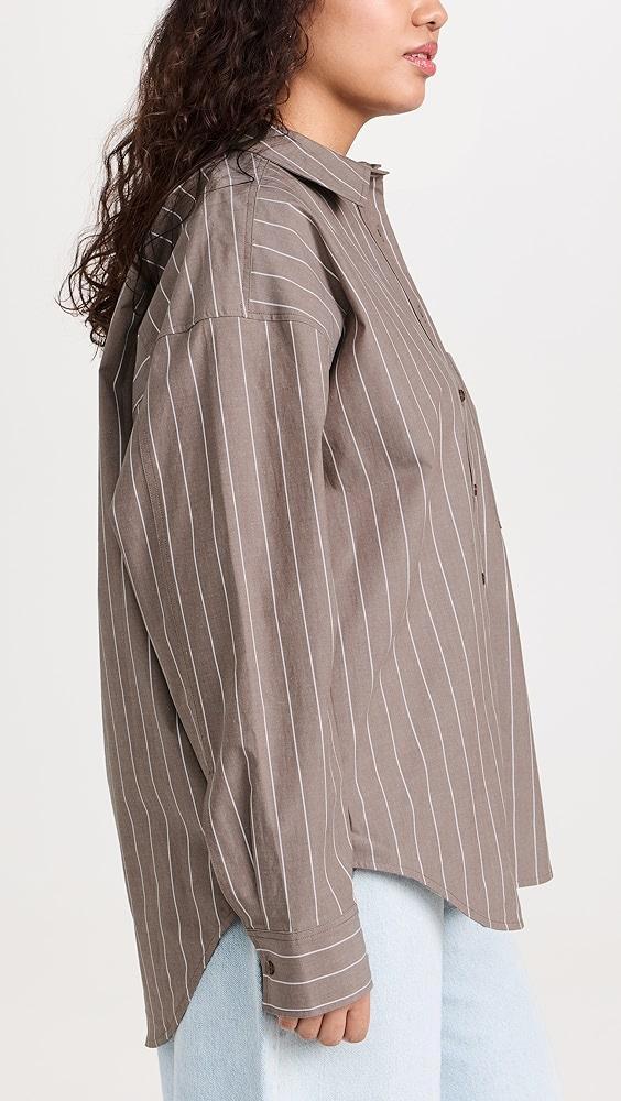 Good American Oversized Stripe Shirt | Shopbop Product Image