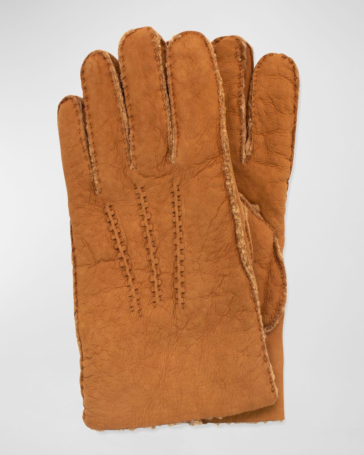 Mens Curly Shearling Gloves Product Image