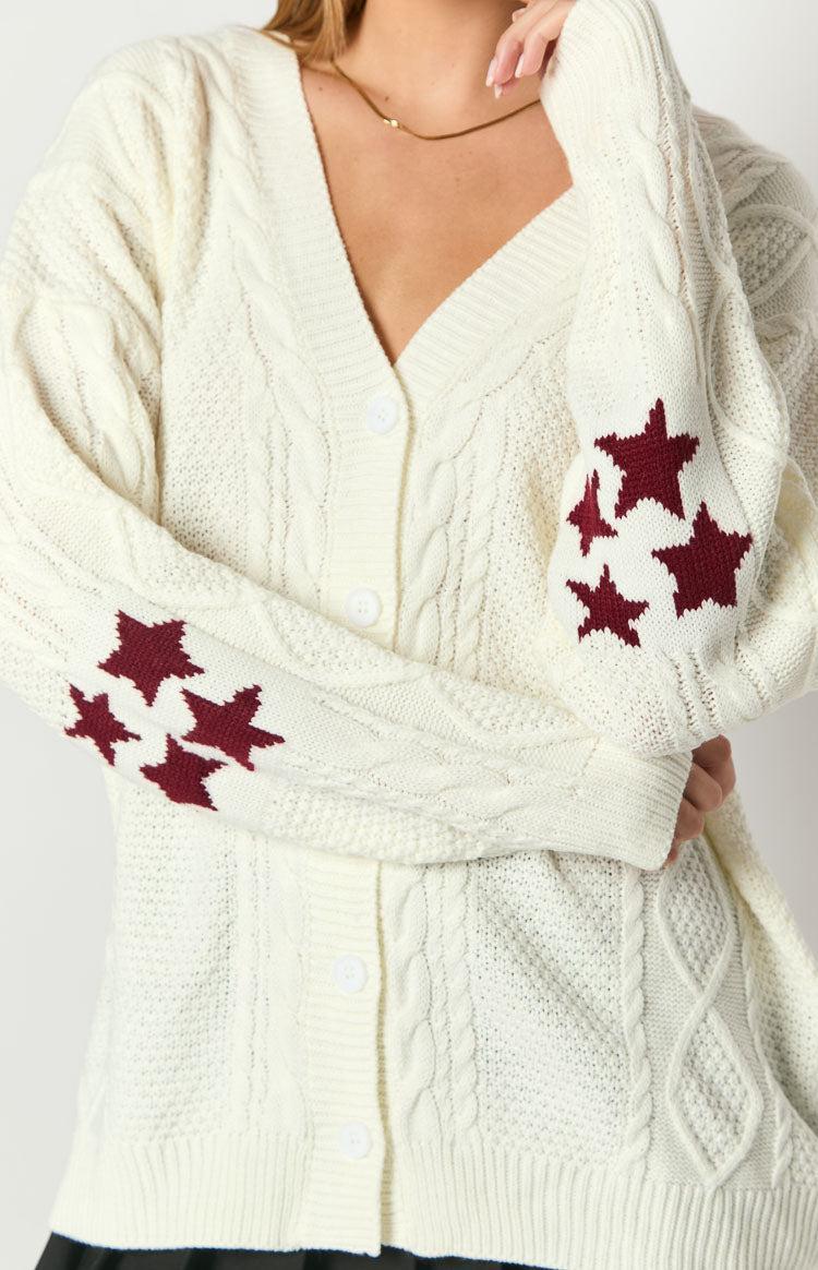 Nathan White Cardigan Product Image