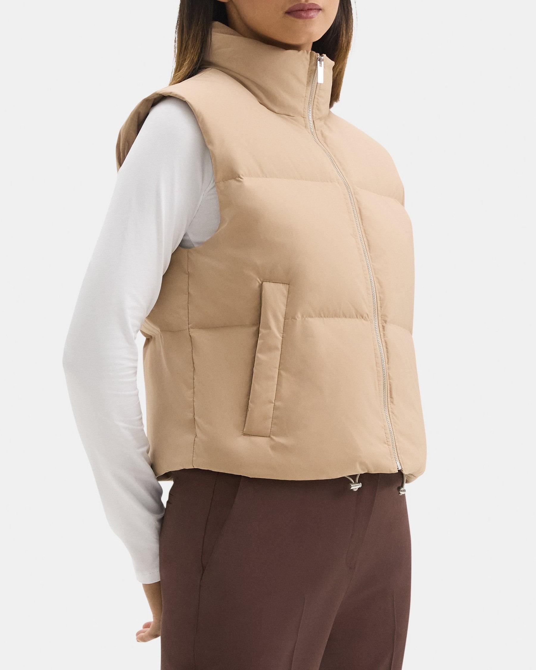 Cropped Puffer Vest in City Poly Product Image