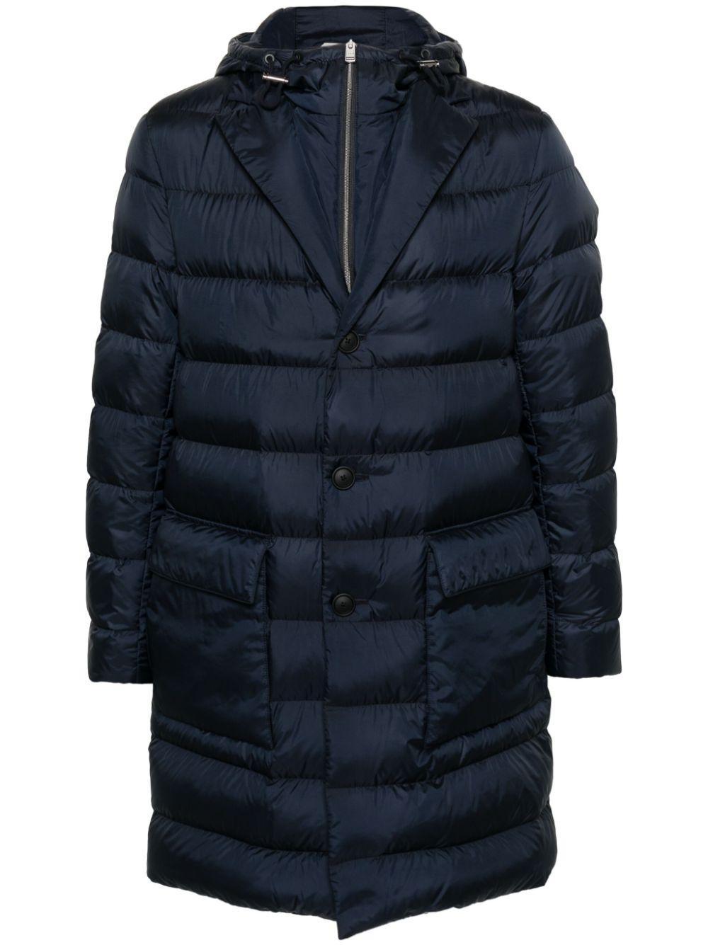 Layered Quilted Padded Jacket In Blau Product Image