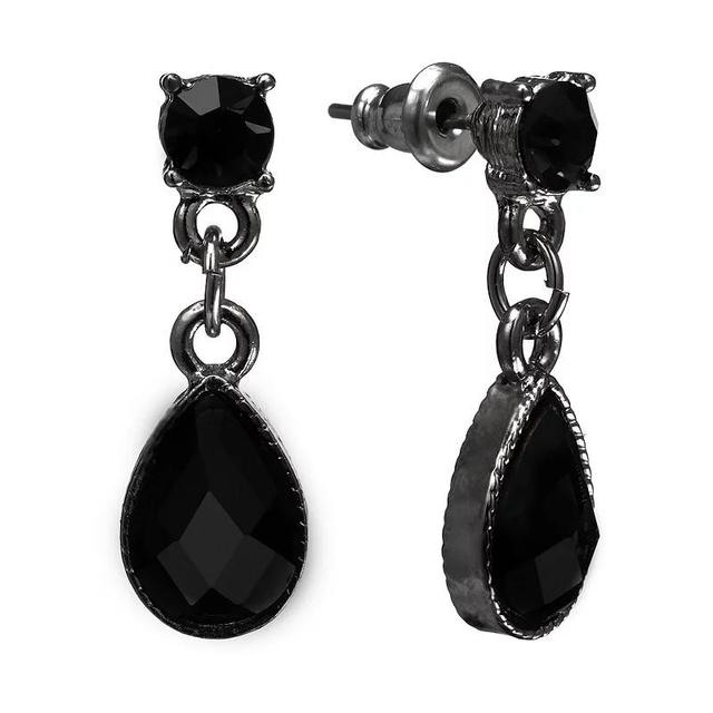 1928 Drop Earrings, Women's, Black - Size: One Size Product Image