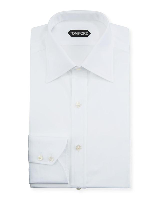 Mens Solid Poplin Dress Shirt Product Image