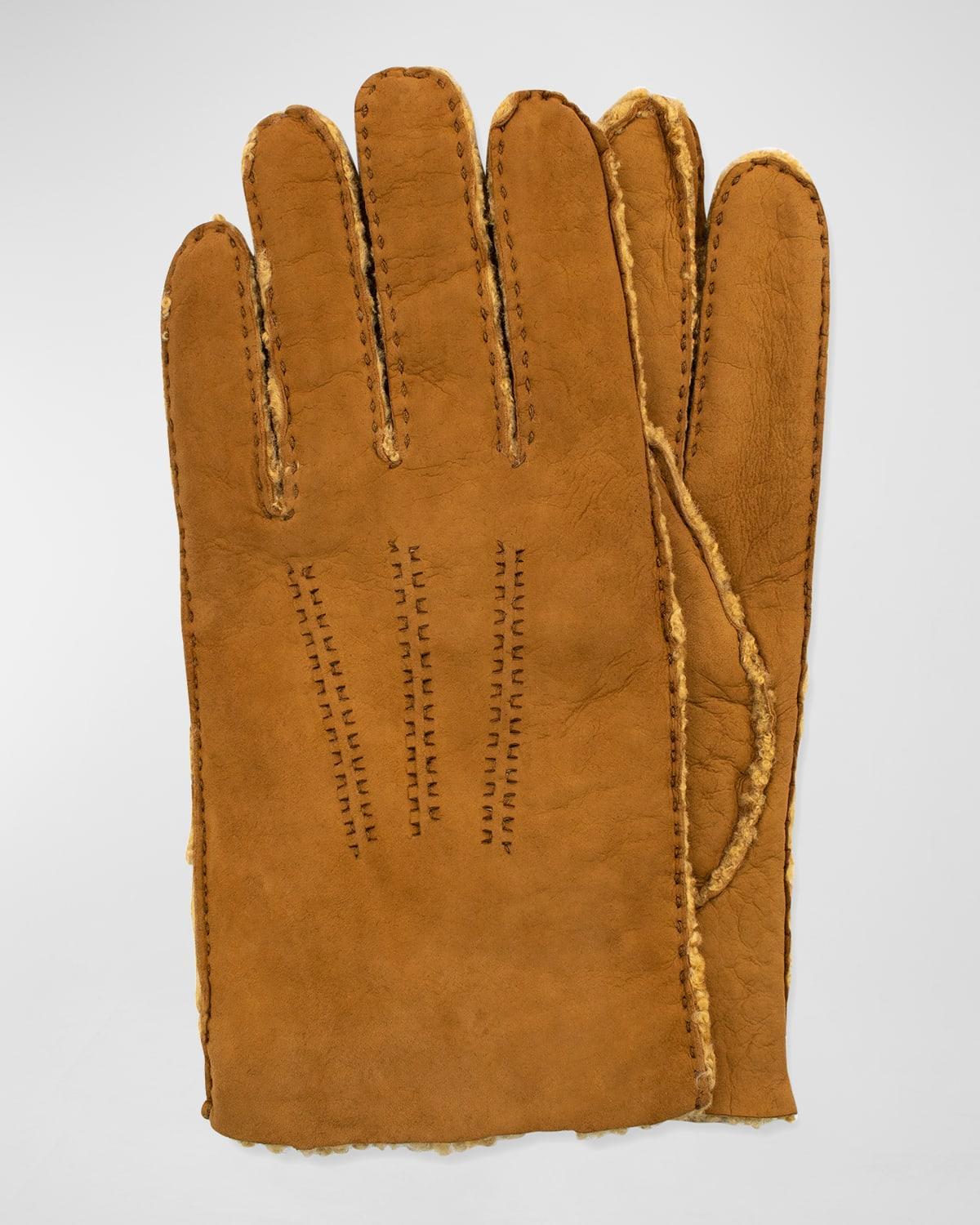 Mens Curly Shearling Gloves Product Image