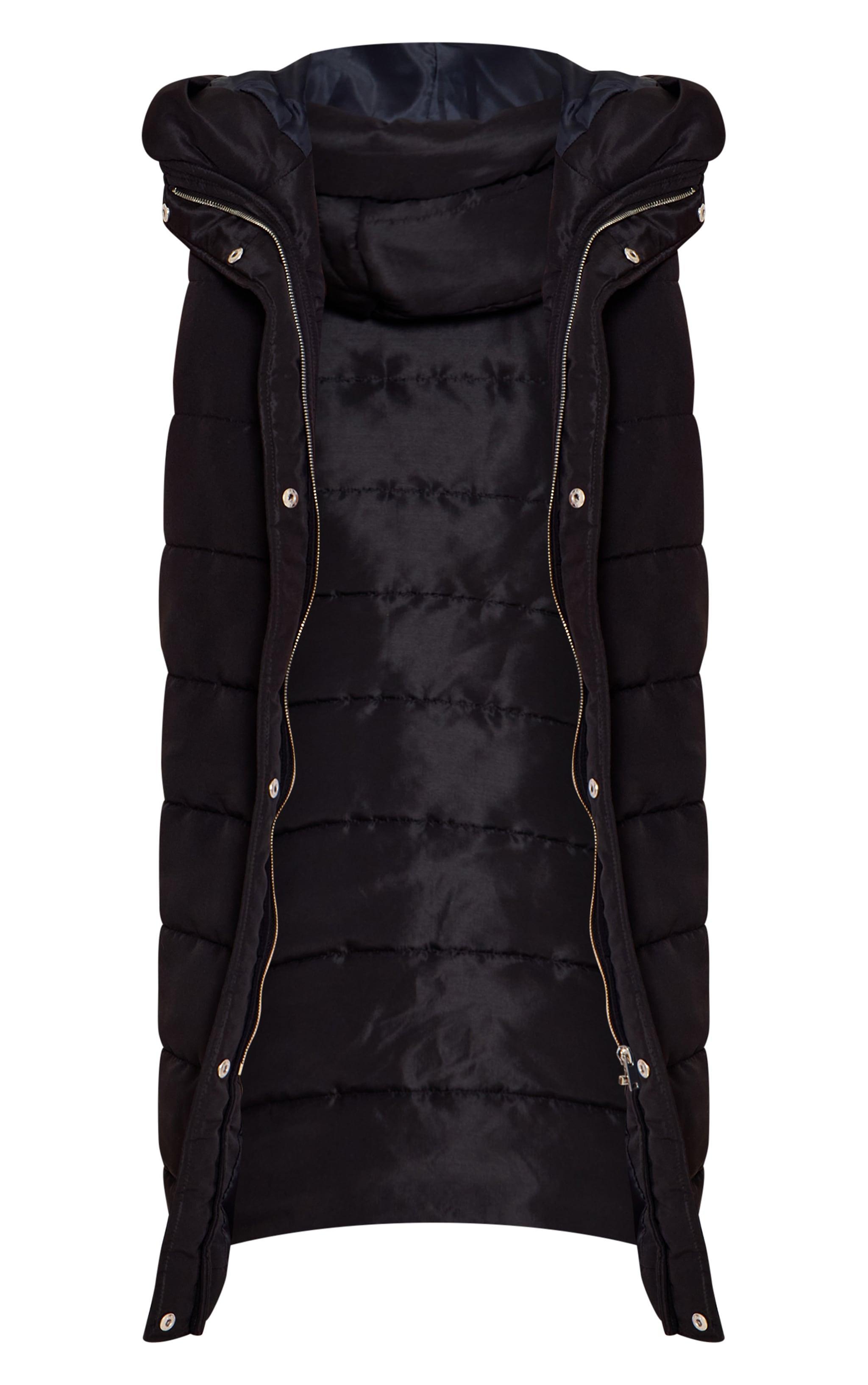 Black Longline Puffer Vest Product Image