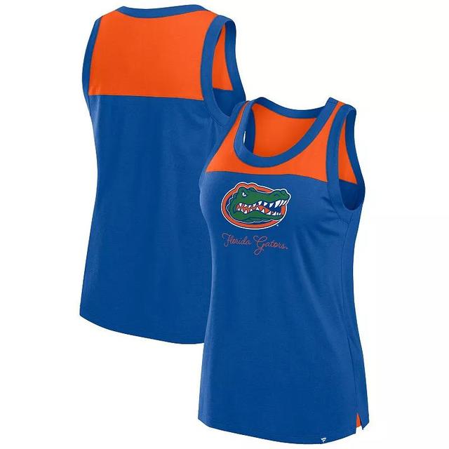 Womens Fanatics Royal Florida Gators Crosley Colorblock Tank Top Product Image