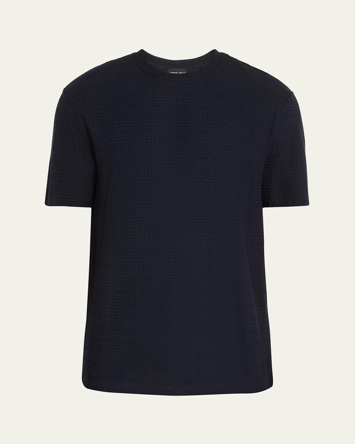 Mens Jacquard Crewneck T-Shirt Product Image