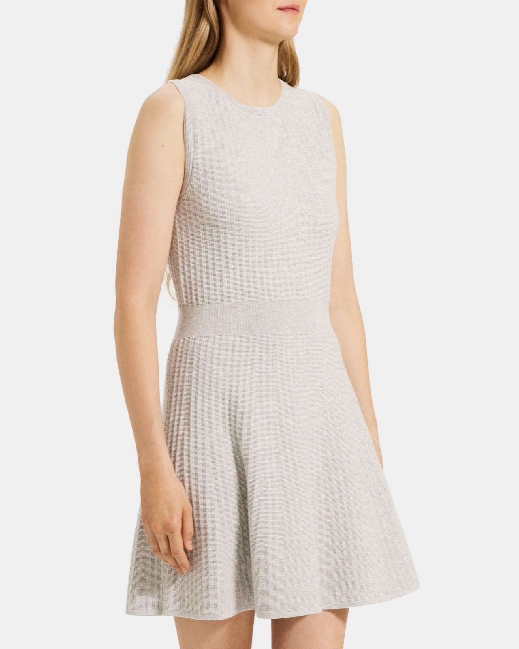 Fit-and-Flare Dress in Stretch Viscose Knit Product Image