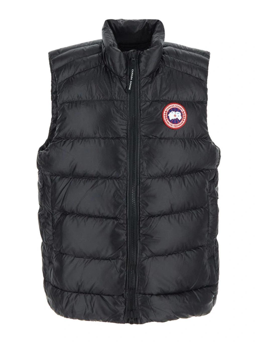 CANADA GOOSE Crofton Recycled Nylon Down Vest In Gray Product Image