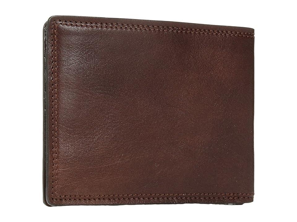 Bosca Dolce Collection - Executive I.D. Wallet (Dark Brown) Wallet Handbags Product Image