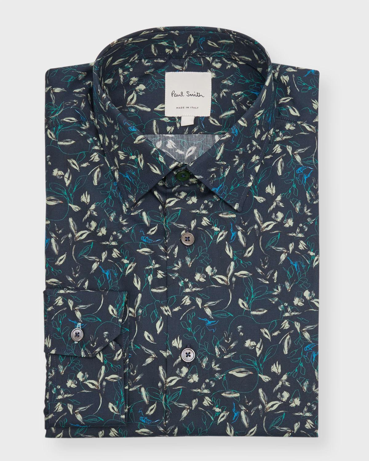 Mens Abstract Floral Dress Shirt product image