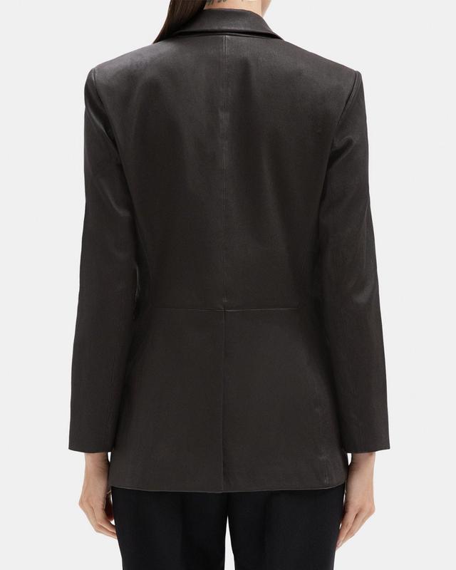 Single-Breasted Blazer in Leather Product Image