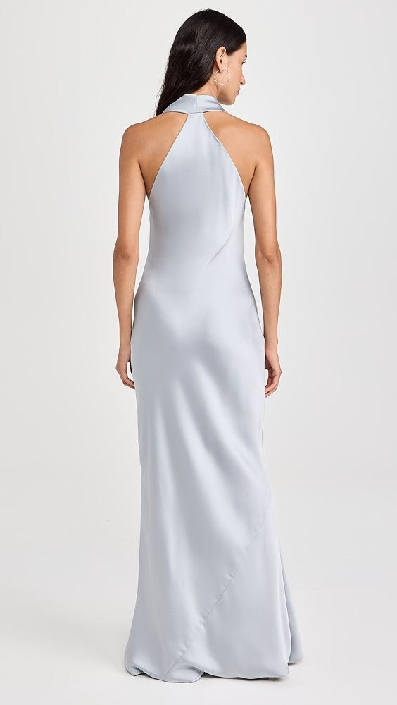 Norma Kamali Halter Drape Bias Gown | Shopbop Product Image