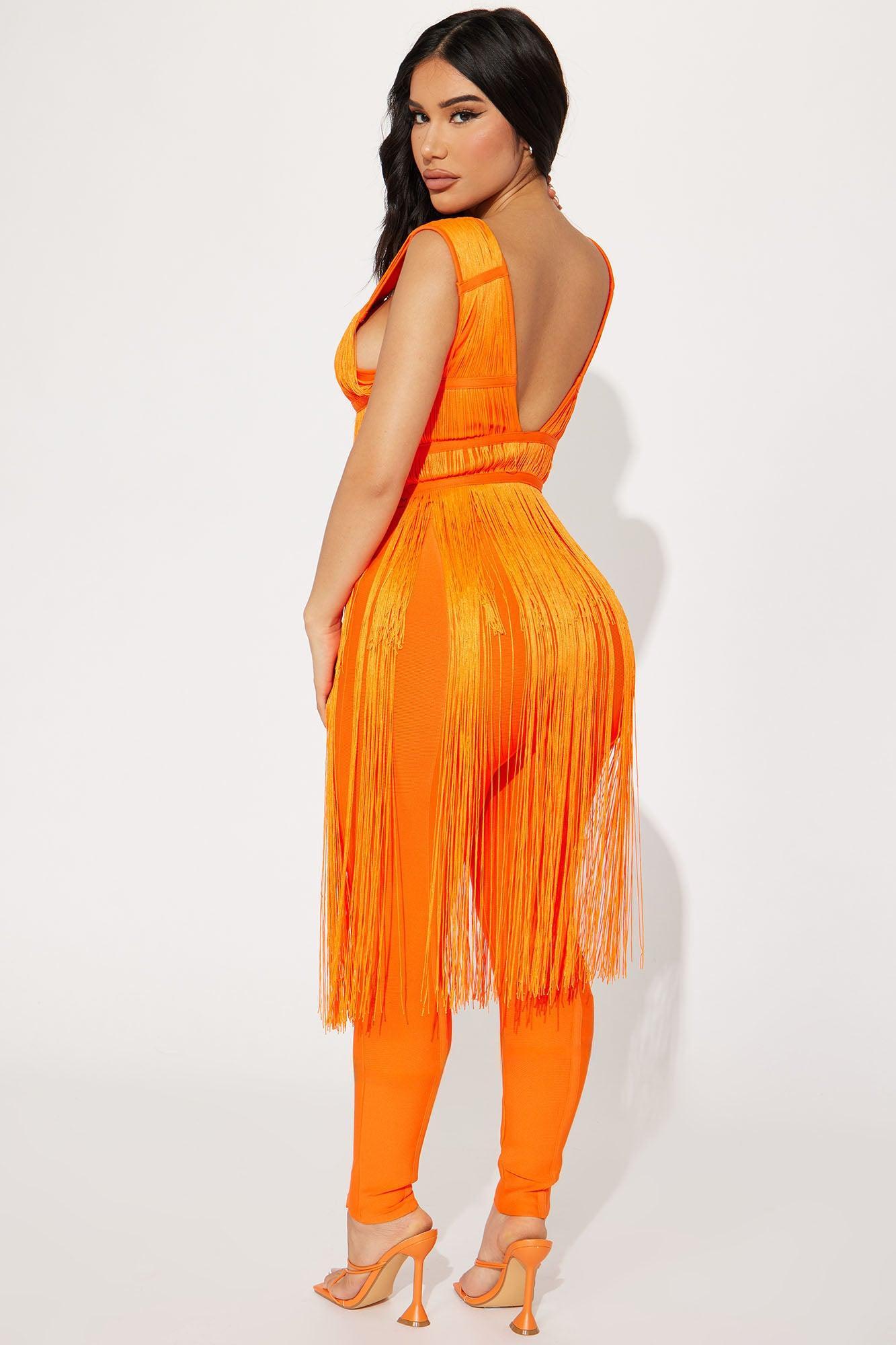 Wild Intentions Bandage Legging Set - Orange Product Image